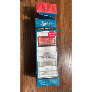 Kiehl's Merry Masking Set of 3 Turmeric &Cranberry Seed &Night Mask & Deep Pore